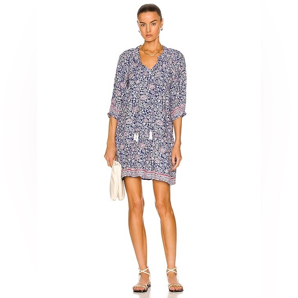 NATALIE MARTIN 100% Silk Rare Floral Print BOHO Summer Stevie Dress Size XS - Picture 7 of 12